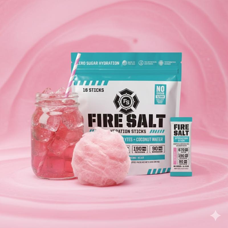 Fire Salt Electrolyte Powder Cotton Candy Flavor - Prformance