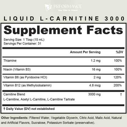 Prformance™ L - Carnitine 3000 Energy & Metabolism - Prformance